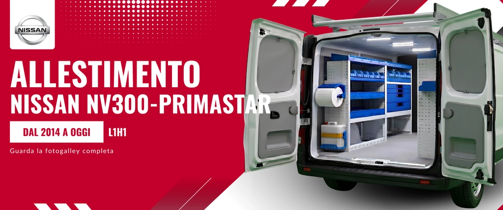 Allestimento Nissan NV300-Primastar (anno dal 2014 a Oggi) L1H1