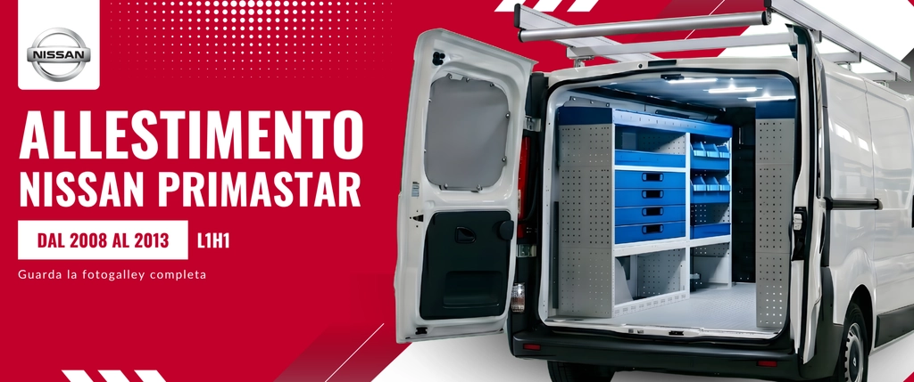 Allestimento Nissan Primastar (anno dal 2008 al 2013) L1H1